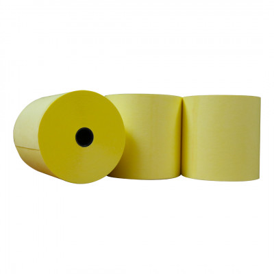 57 x 40 Coreless Yellow Till Rolls BPA Free Thermal Paper Boxed 20s (58gsm offers 16.8 Meters in length) - 120