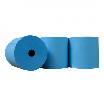 57 x 30 x Coreless Blue Till Rolls BPA Free Thermal Paper Boxed 20s (58gsm offers 8 Meters in length) - 026B